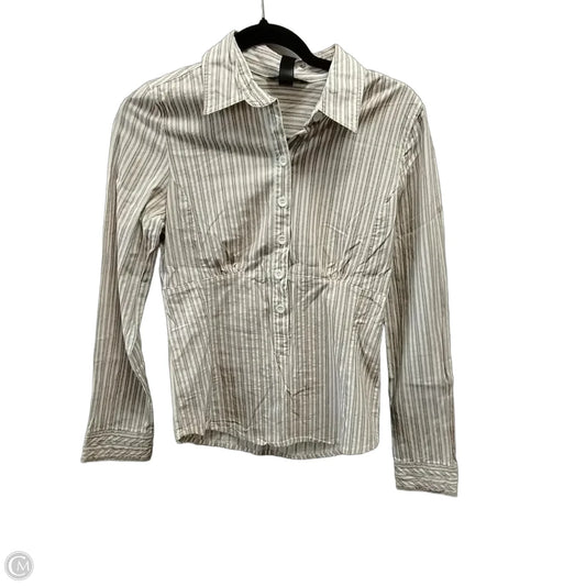 Top Long Sleeve By Mng In Striped Pattern, Size: M