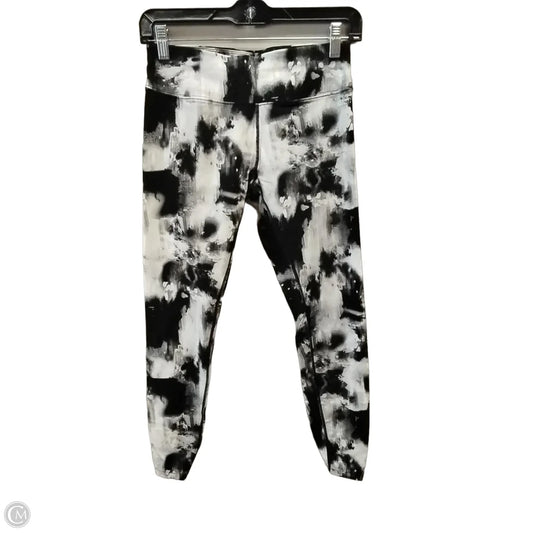 Athletic Leggings By Calvin Klein In Black & White, Size: S