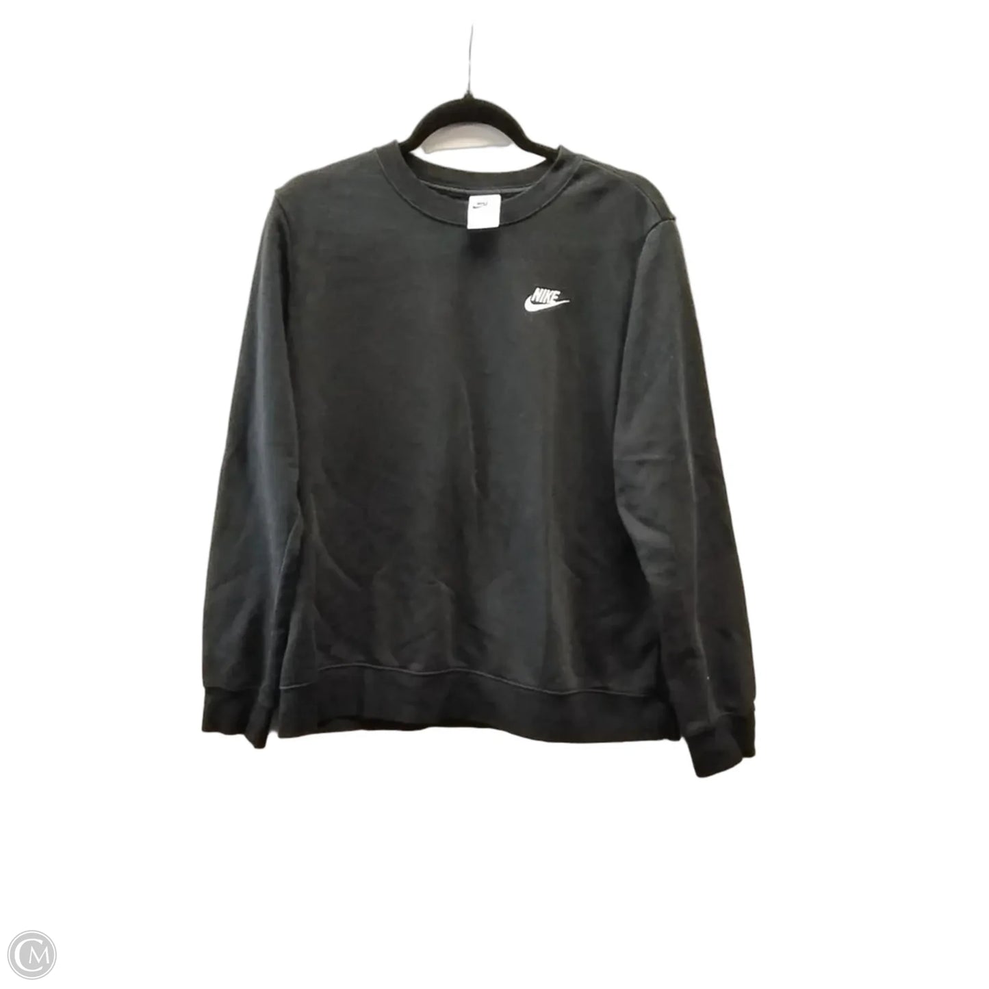 Athletic Sweatshirt Crewneck By Nike In Black, Size: L