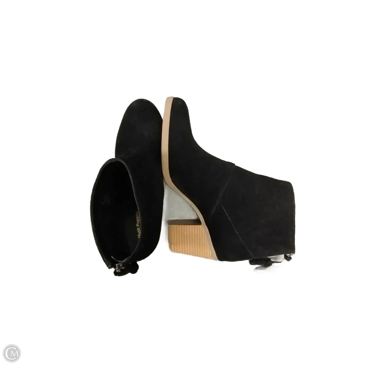 Boots Ankle Heels By Hush Puppies In Black, Size: 9