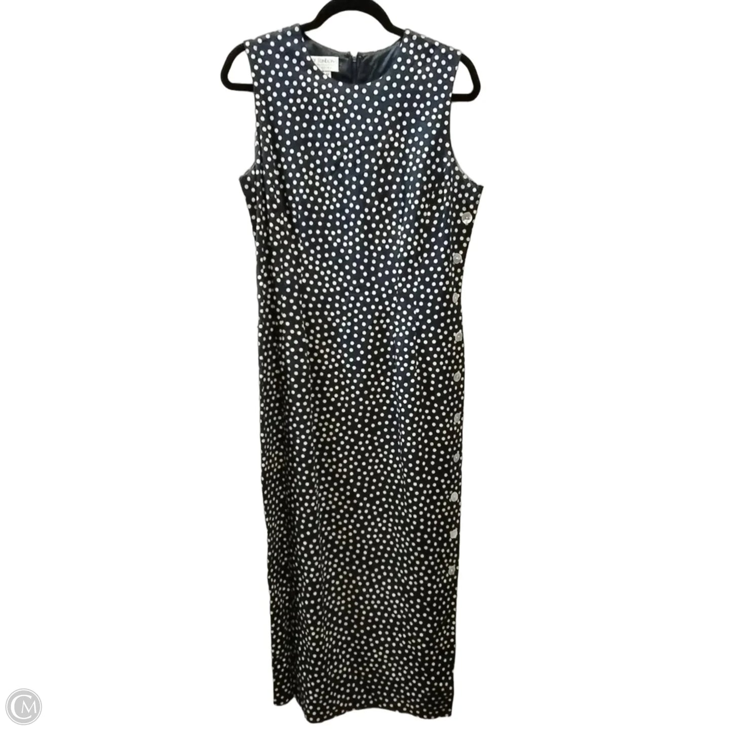 Dress Casual Maxi By Maggy London In Polkadot Pattern, Size: 12