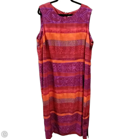 Dress Casual Maxi By Clothes Mentor In Multi-colored, Size: 24