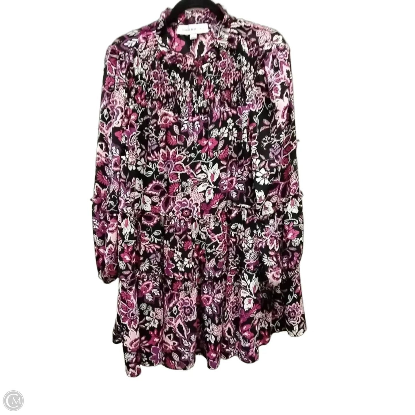 Dress Casual Midi By Emma And Michele In Black & Pink, Size: 12