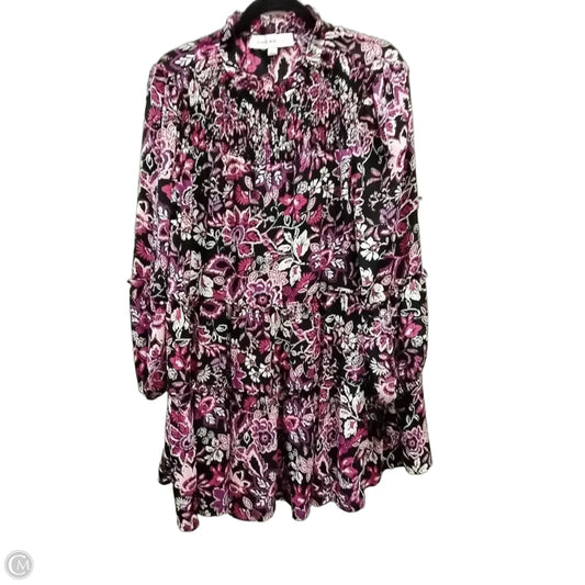 Dress Casual Midi By Emma And Michele In Black & Pink, Size: 12