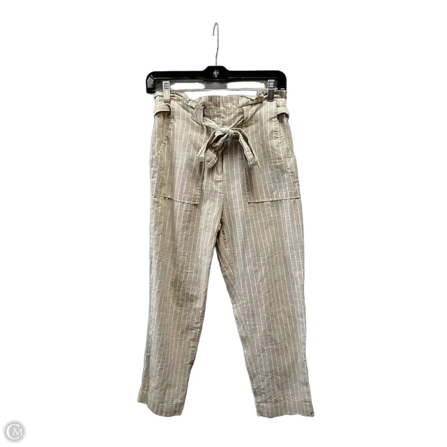 Pants Cropped By Blu Pepper In Striped Pattern, Size: 4