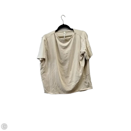 Athletic Top Short Sleeve By Lululemon In Cream, Size: S
