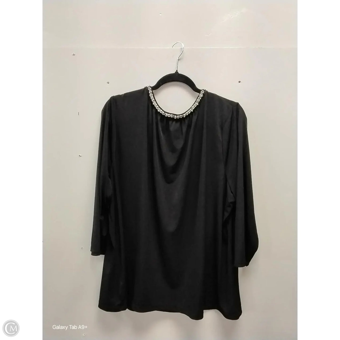 Blouse Long Sleeve By Liz Claiborne In Black, Size: 3x