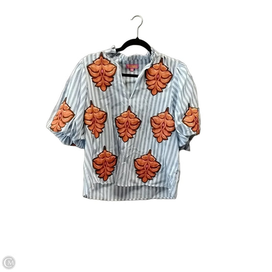 Blouse Short Sleeve By Thml In Striped Pattern, Size: M