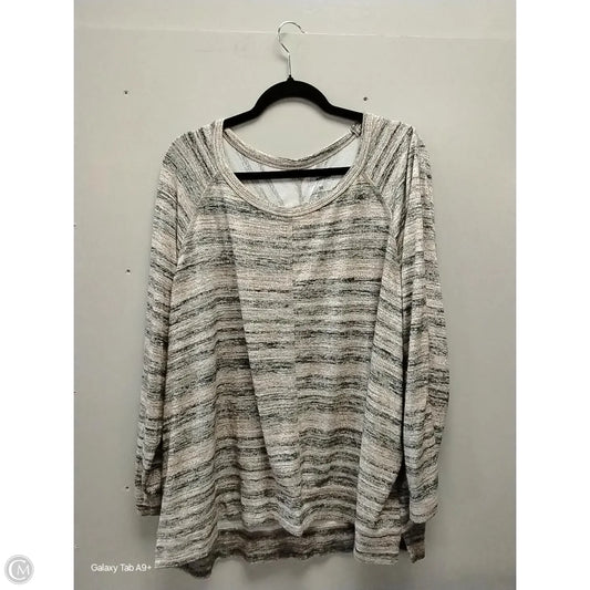 Top Long Sleeve By Sonoma In Tan, Size: 3x