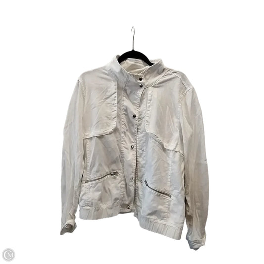 Jacket Denim By Maurices In White, Size: L