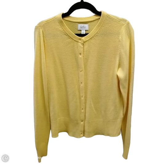 Sweater Cardigan By Croft And Barrow In Yellow, Size: S