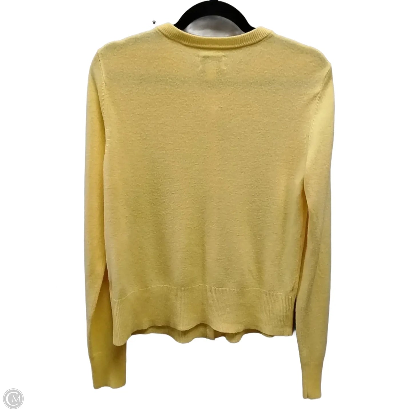 Sweater Cardigan By Croft And Barrow In Yellow, Size: S