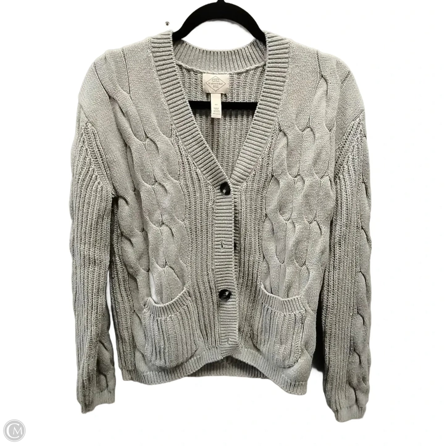 Sweater Cardigan By St Johns Bay In Grey, Size: Xs