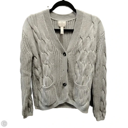 Sweater Cardigan By St Johns Bay In Grey, Size: Xs