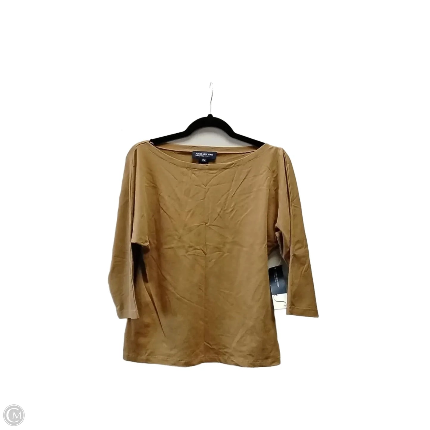 Top Long Sleeve By Jones New York In Brown, Size: Mp