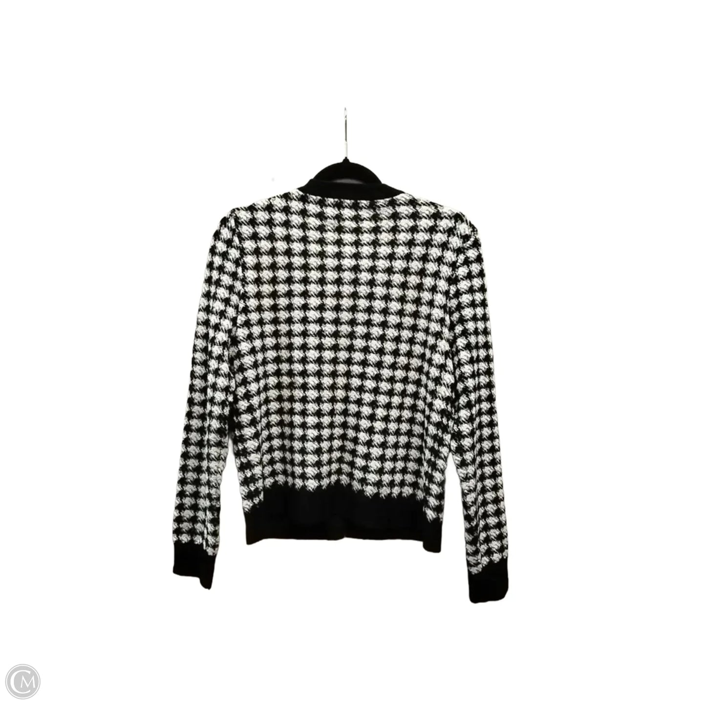 Sweater Cardigan By Loft In Geometric Pattern, Size: M