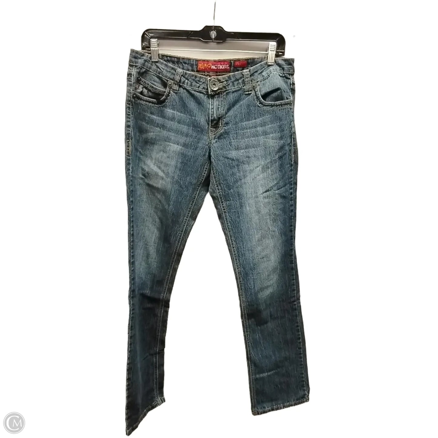 Jeans Straight By Hot Kiss In Blue Denim, Size: 10
