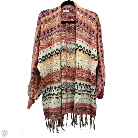 Sweater Cardigan By Easel In Multi-colored, Size: M