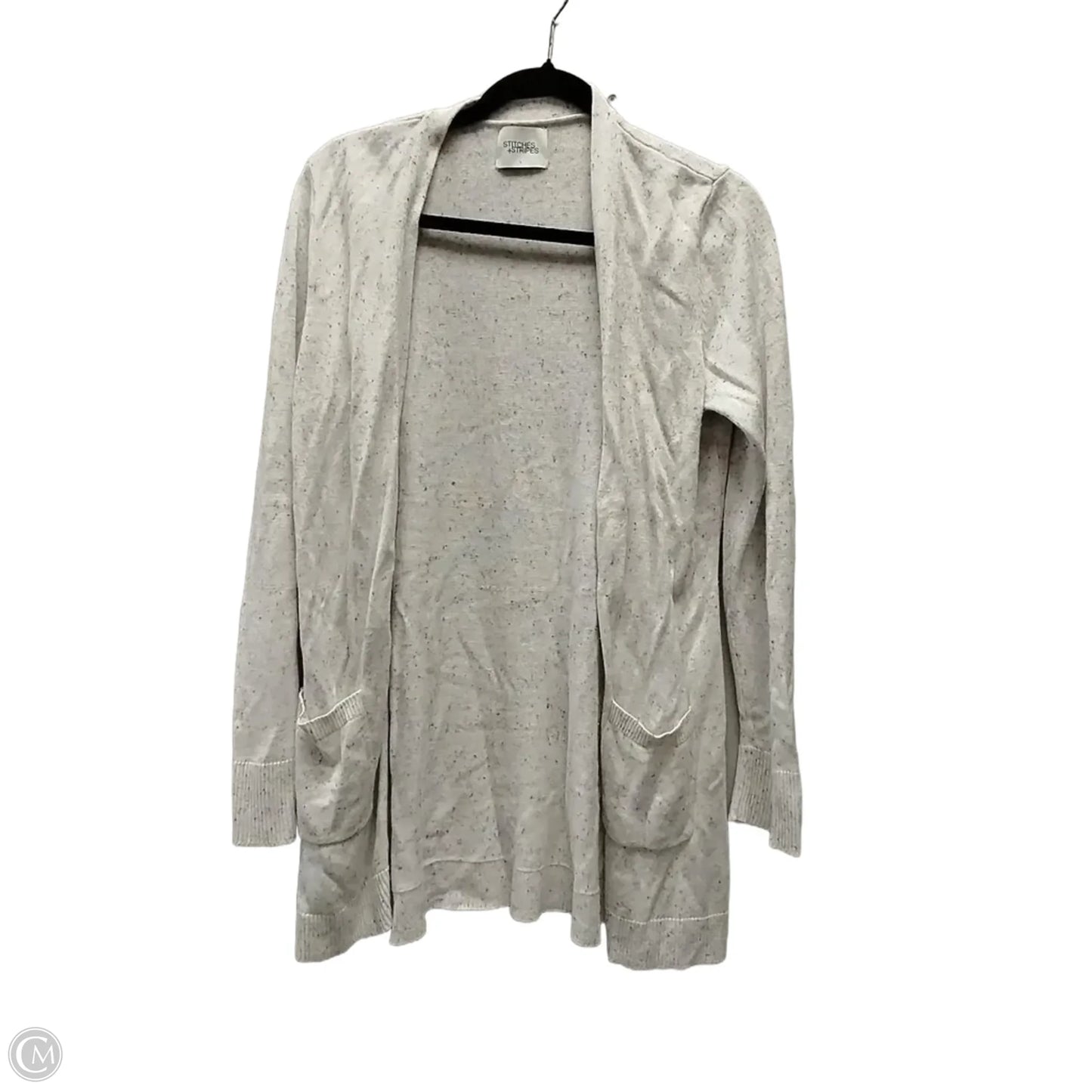 Sweater Cardigan By Clothes Mentor In White, Size: L
