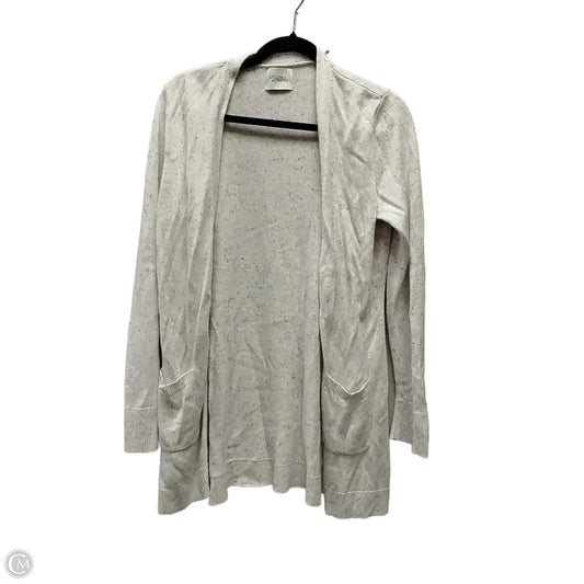 Sweater Cardigan By Clothes Mentor In White, Size: L