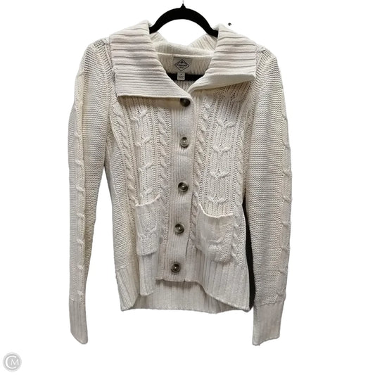 Sweater Cardigan By St Johns Bay In Cream, Size: M