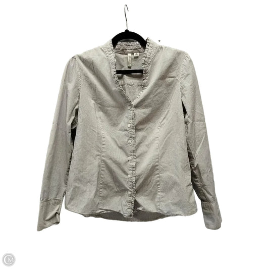 Top Long Sleeve By St Johns Bay In Striped Pattern, Size: M