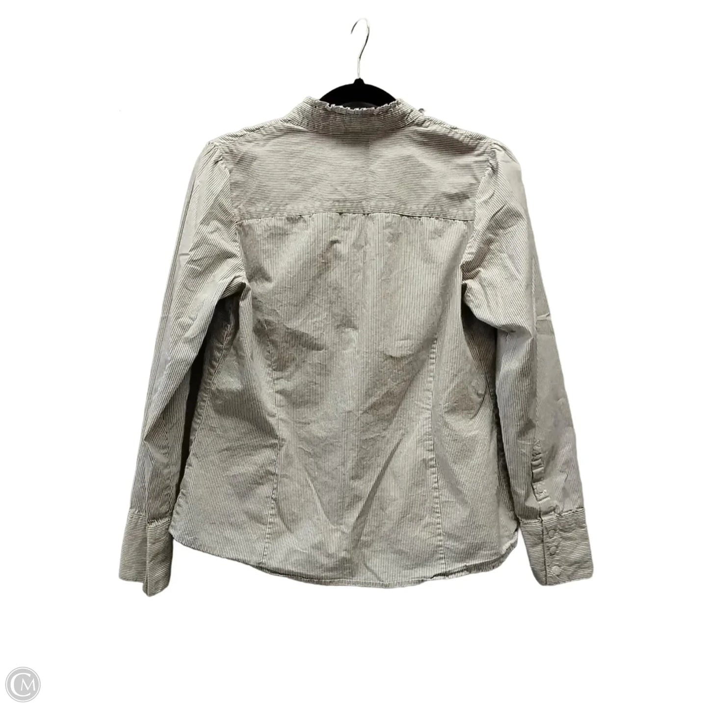 Top Long Sleeve By St Johns Bay In Striped Pattern, Size: M