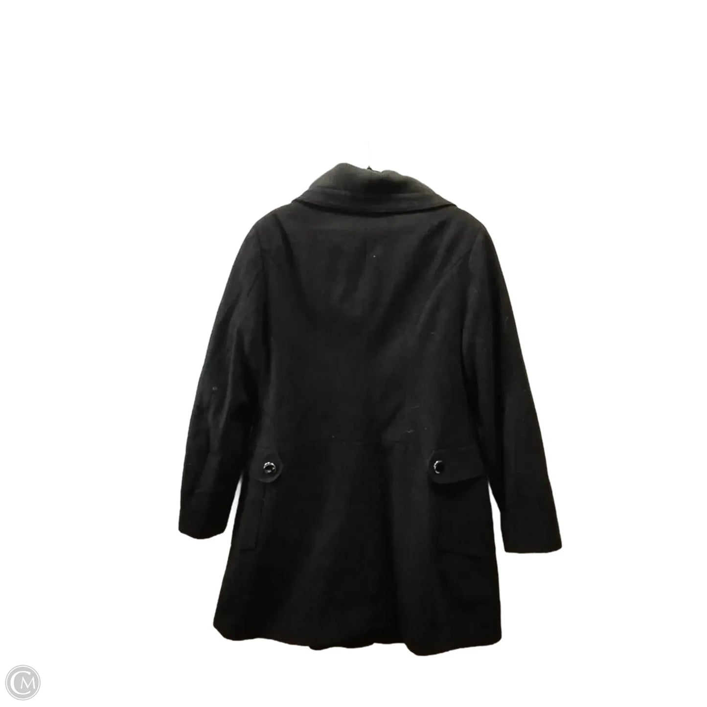 Coat Peacoat By Clothes Mentor In Black, Size: 14