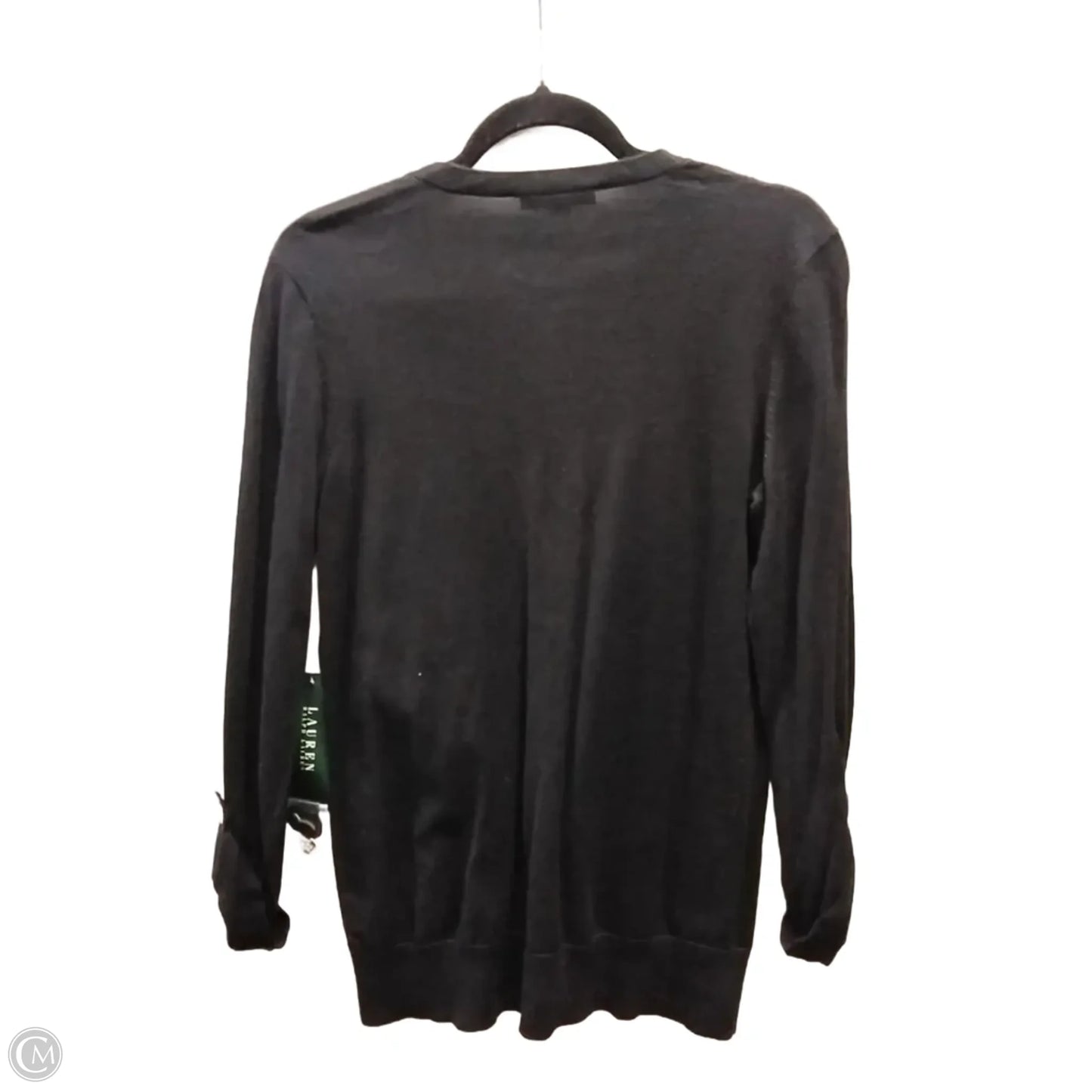 Sweater Cardigan By Lauren By Ralph Lauren In Black, Size: M