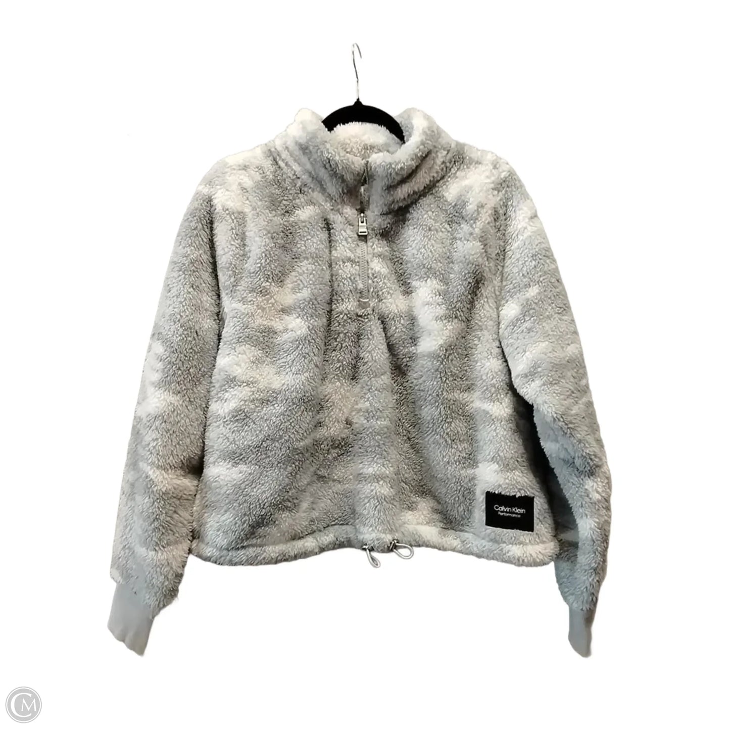 Sweatshirt Collar By Calvin Klein Performance In Grey, Size: Xl