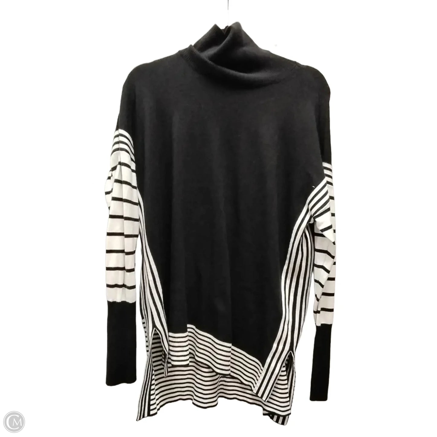 Blouse Long Sleeve By Cato In Black, Size: L