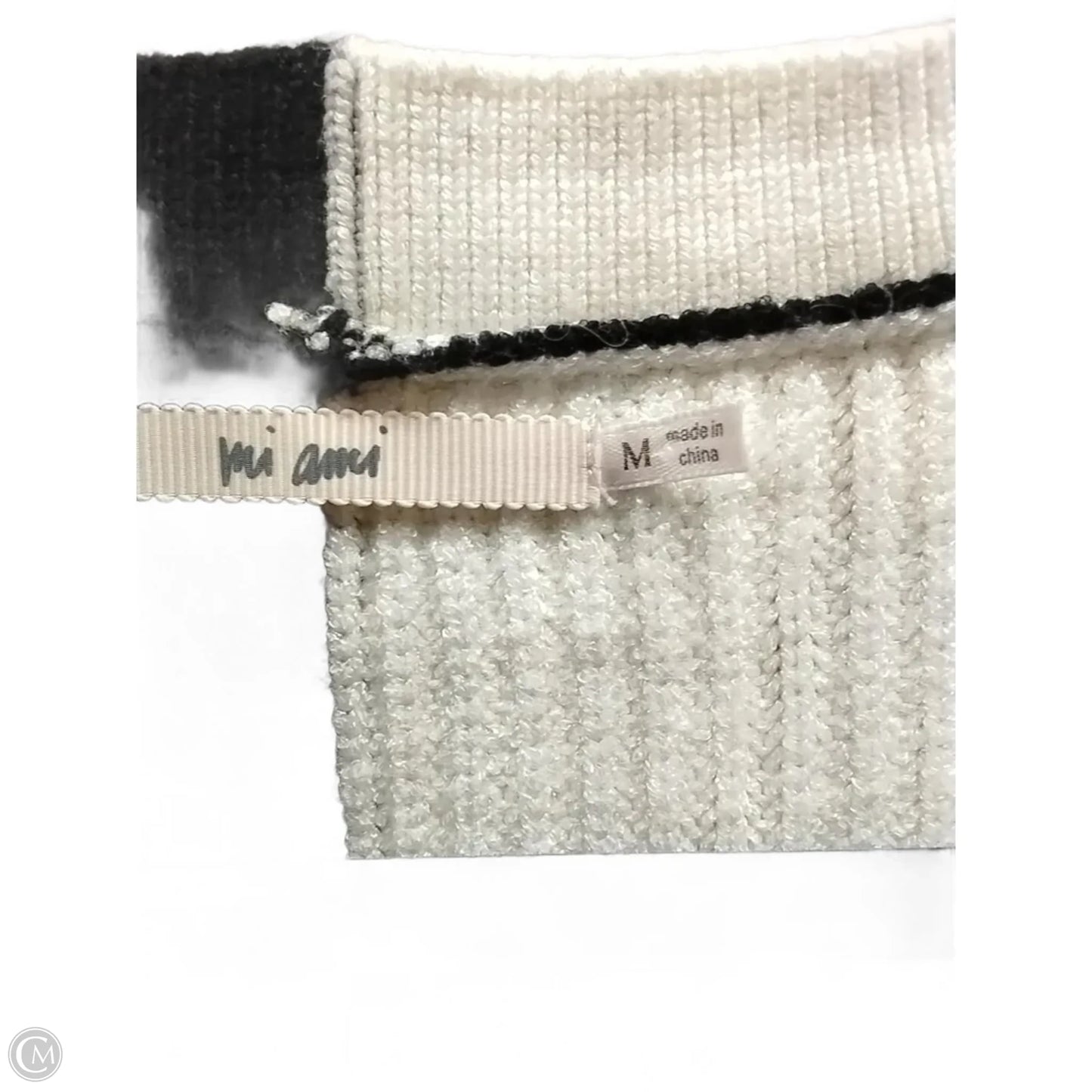 Sweater By Mi Ami In Black & White, Size: M