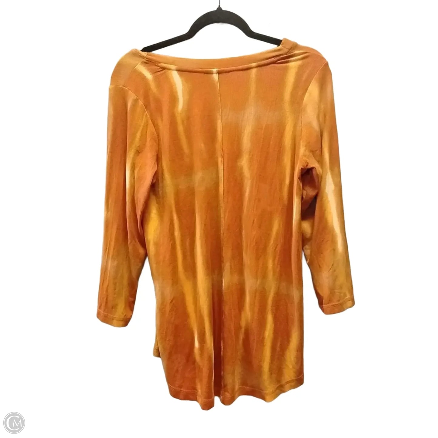 Top Long Sleeve By Logo In Orange, Size: S