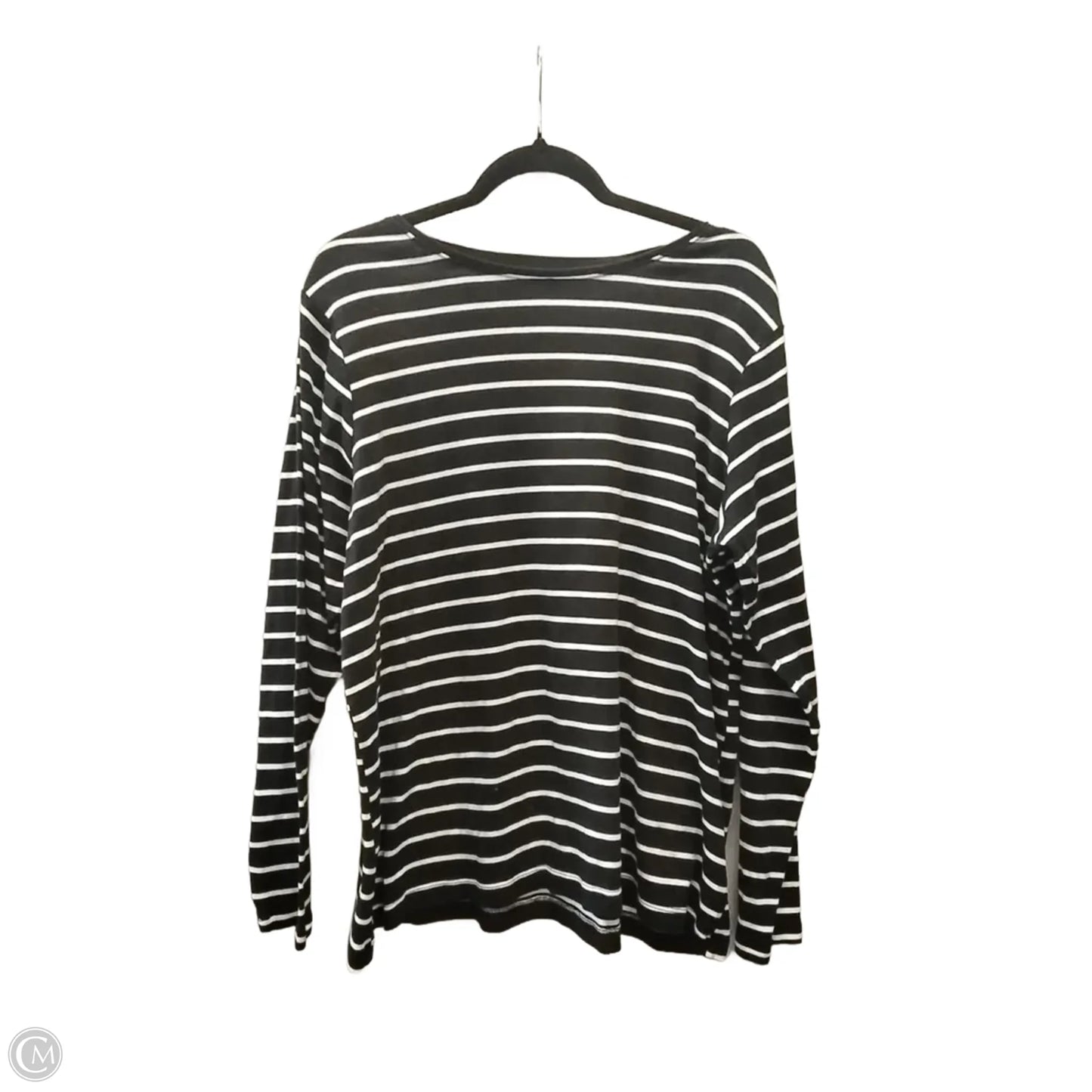 Top Long Sleeve By Croft And Barrow In Striped Pattern, Size: 1x