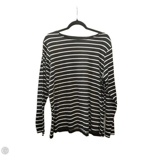 Top Long Sleeve By Croft And Barrow In Striped Pattern, Size: 1x