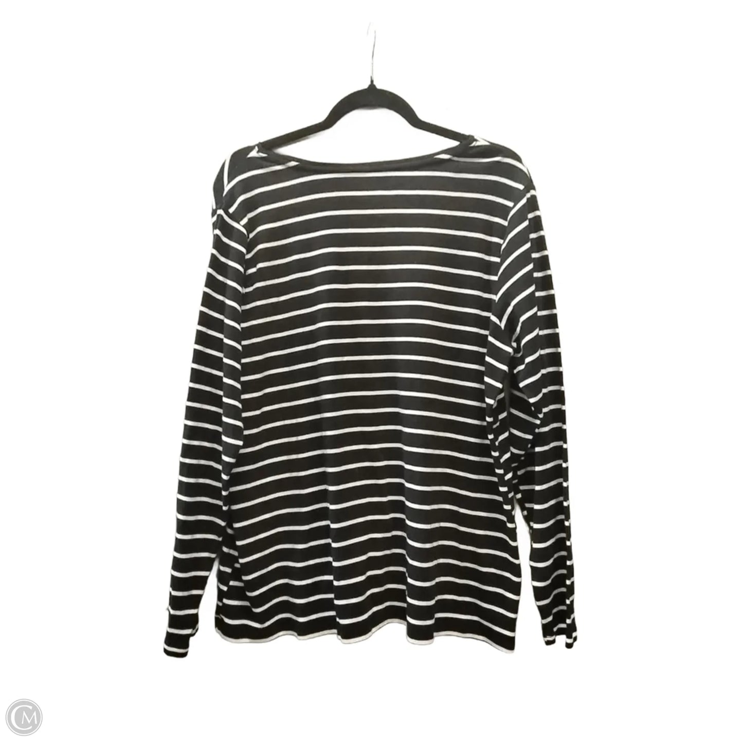 Top Long Sleeve By Croft And Barrow In Striped Pattern, Size: 1x