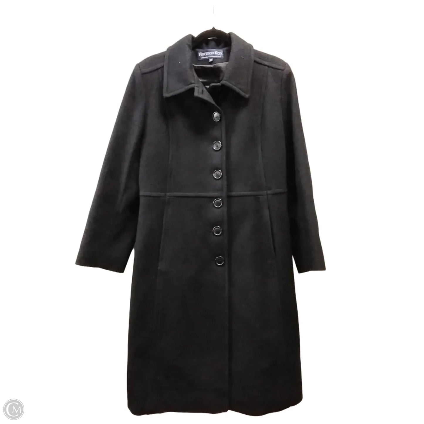 Coat Peacoat By Herman Kay In Black, Size: 10