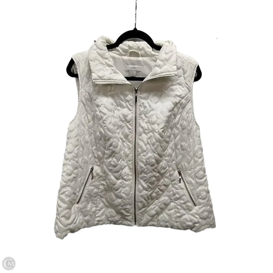 Vest Puffer & Quilted By Cj Banks In White, Size: 1x