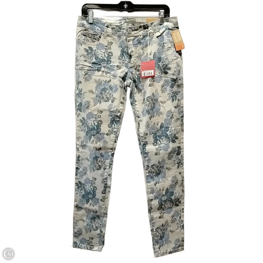 Jeans Straight By Mossimo In Floral Print, Size: 11