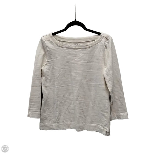 Top Long Sleeve By Loft In Cream, Size: M