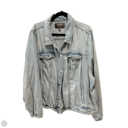 Jacket Denim By Torrid In Blue Denim, Size: 4x