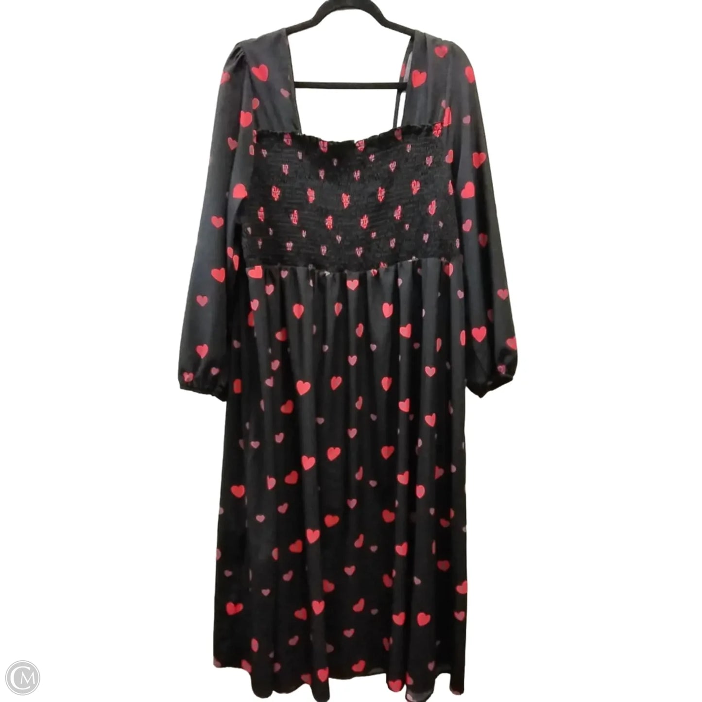Dress Casual Maxi By Clothes Mentor In Black & Red, Size: 3x