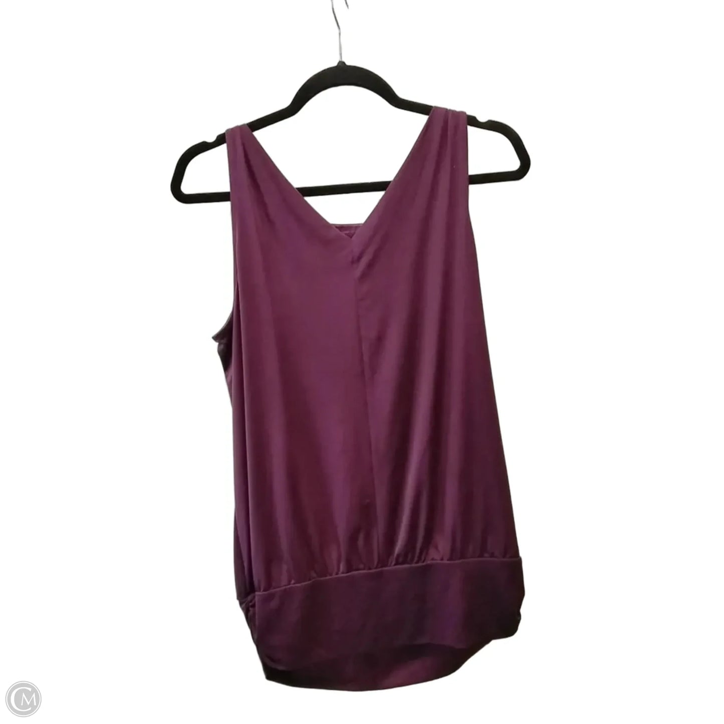 Blouse Sleeveless By Express In Black & Purple, Size: M