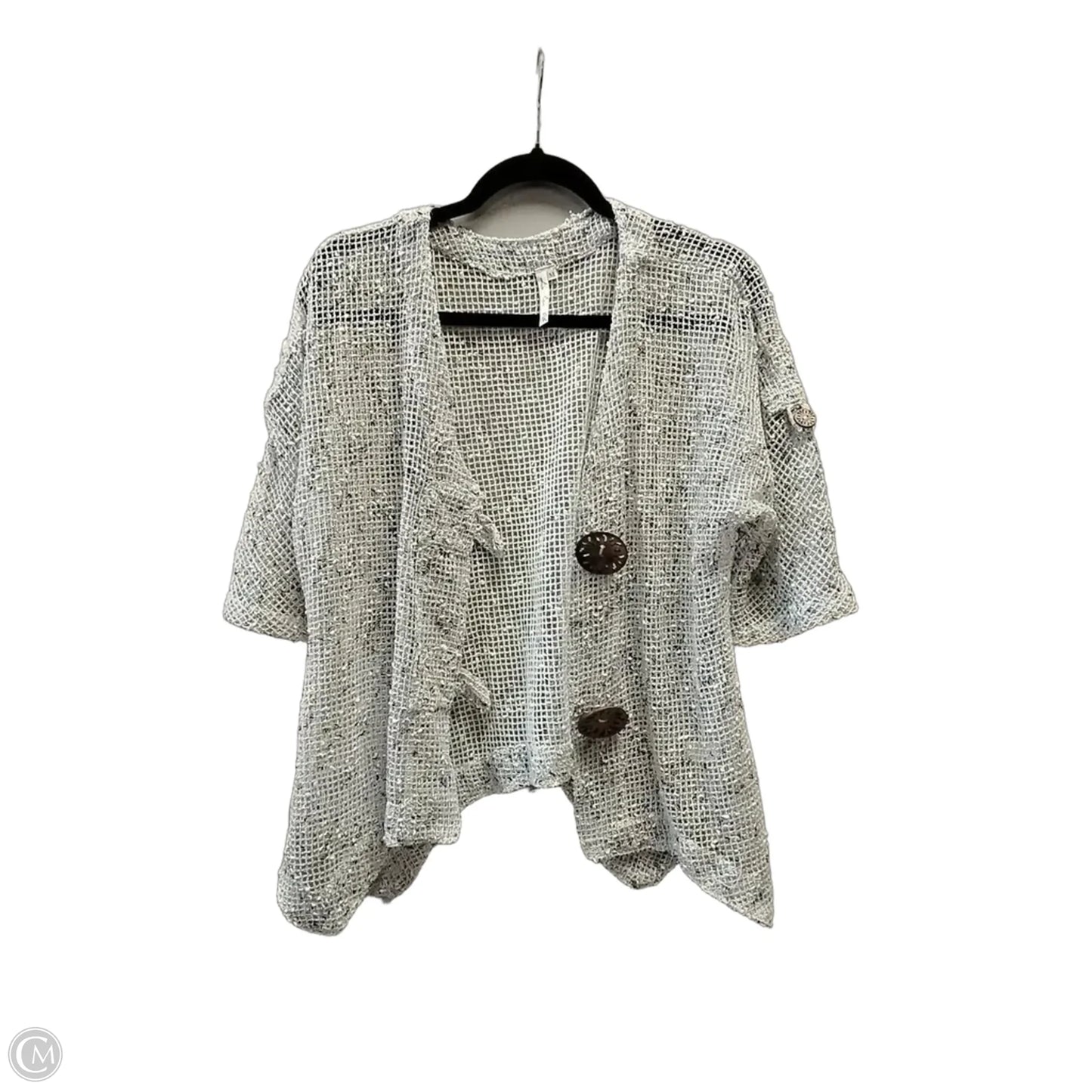 Sweater Cardigan By Lulu B In Grey, Size: M