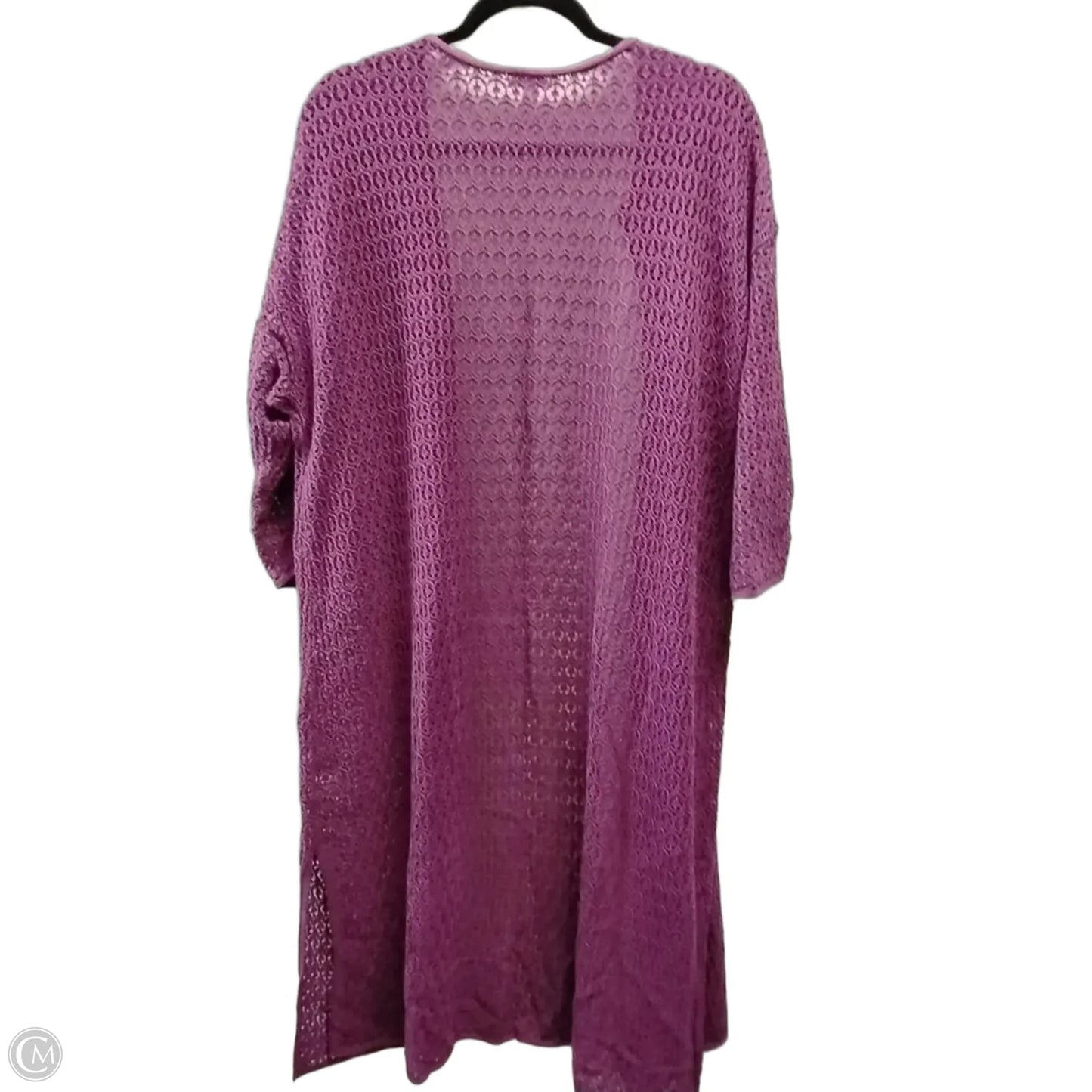 Sweater Cardigan By J. Jill In Purple, Size: Xl