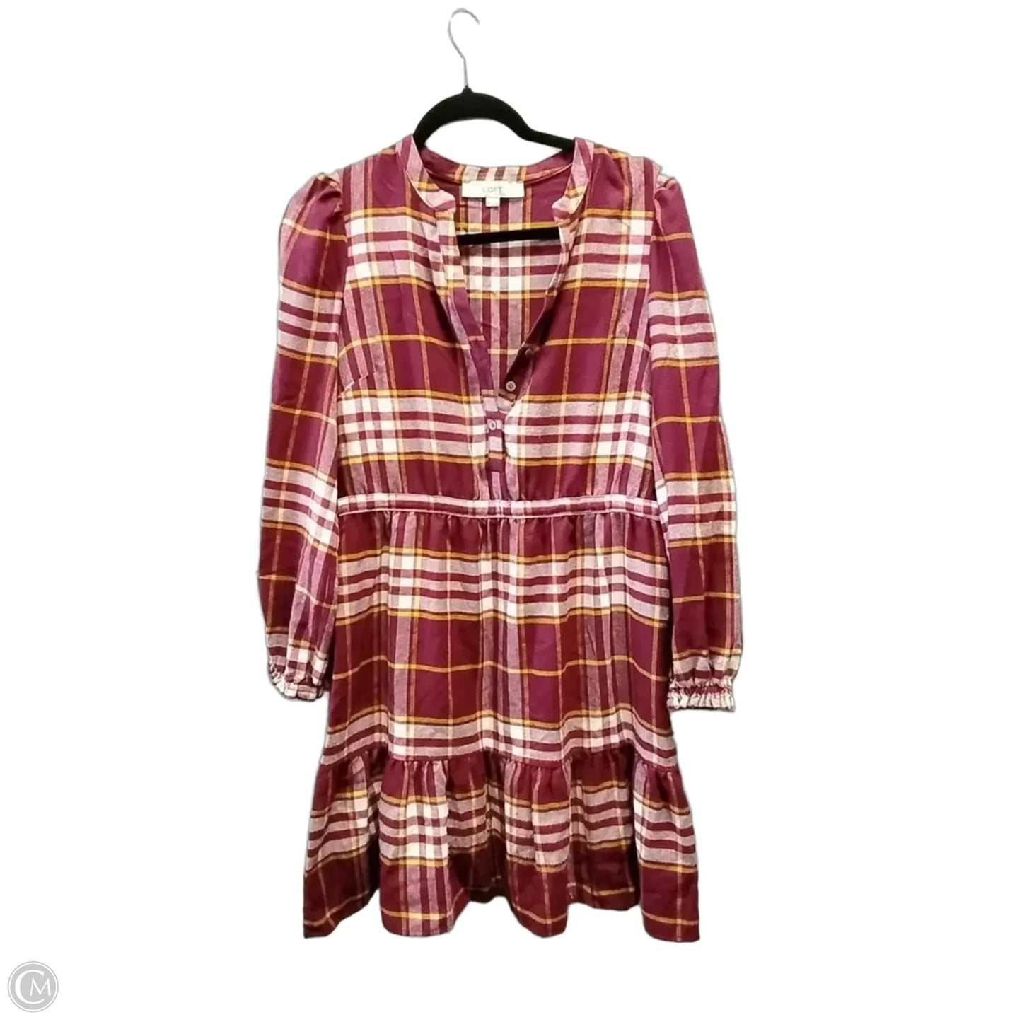 Dress Casual Short By Loft In Plaid Pattern, Size: Xs