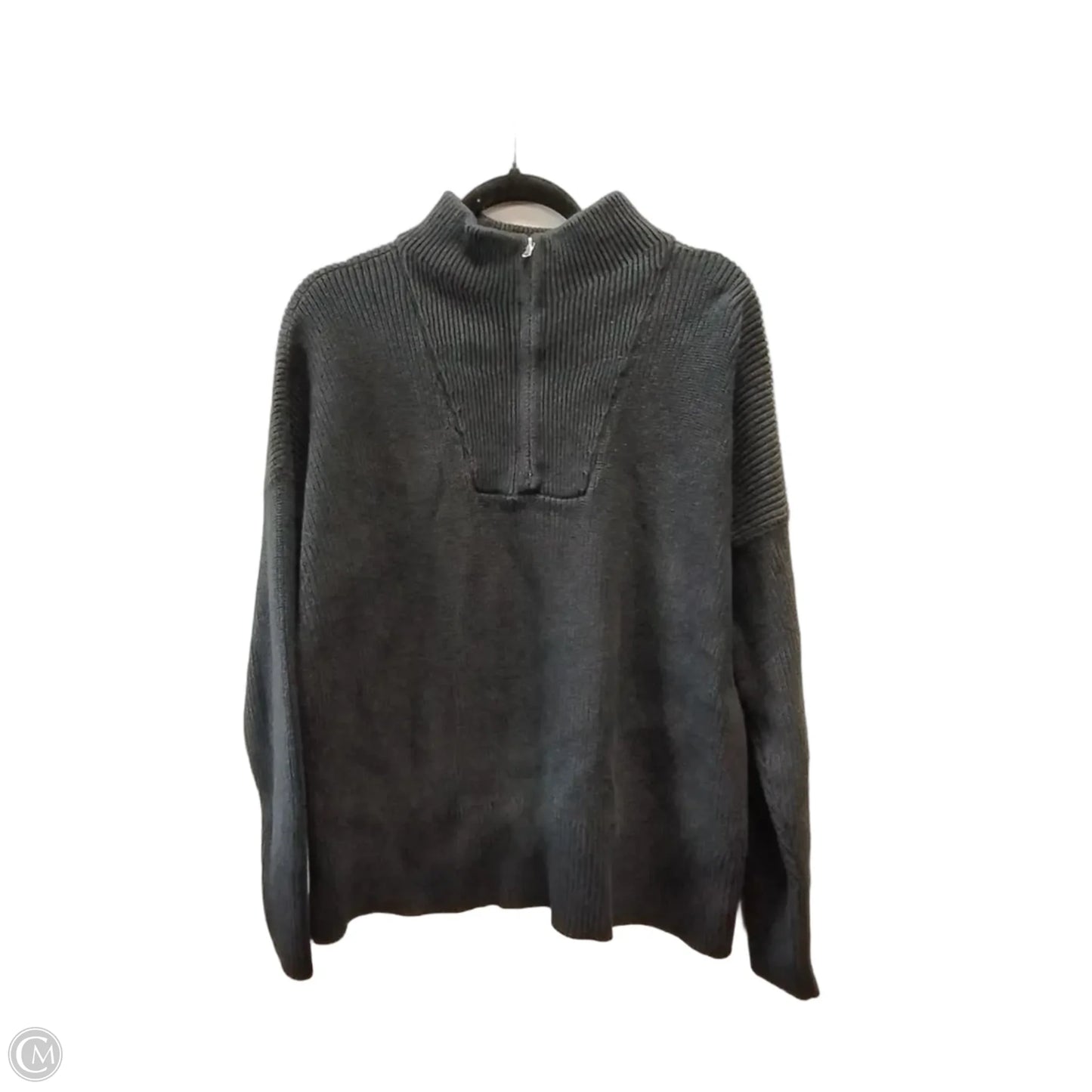 Sweatshirt Collar By Lands End In Black, Size: Lp