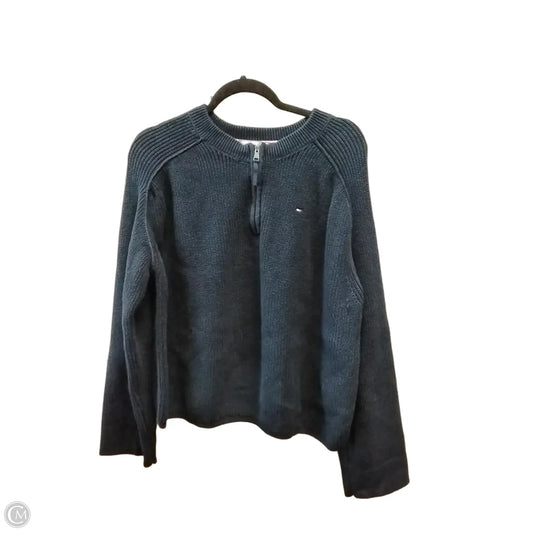 Sweatshirt Collar By Tommy Hilfiger In Navy, Size: L
