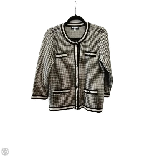 Sweater Designer By Karl Lagerfeld In Black & White, Size: L