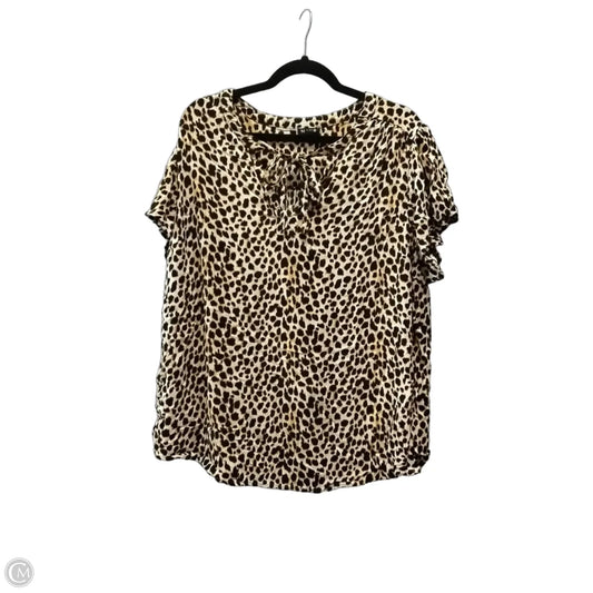 Top Short Sleeve By Torrid In Animal Print, Size: 3
